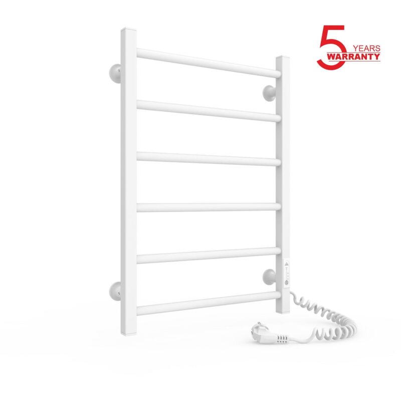 Sèche-serviettes électrique ALFA 400x600 avec minuterie ECO, 95W, Blanc