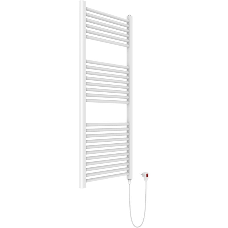 Kiamami Valentina - Sèche-Serviettes Électrique Pour Salle De Bain 50X120 Acier Blanc