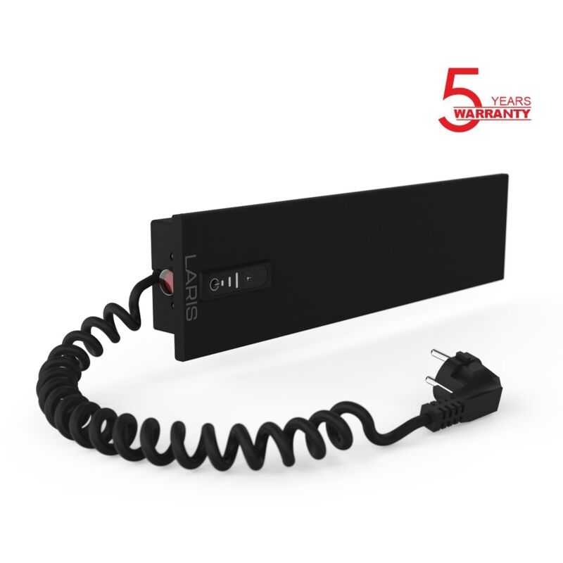 Sèche-serviettes électrique SMART 400x100 avec minuterie ECO, 24W, Noir