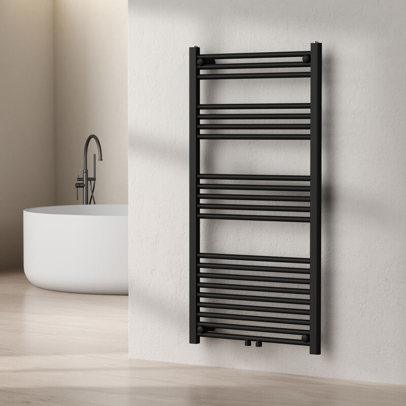 [neu.haus] - Radiateur sèche-serviettes Voss acier 120 x 60 cm noir