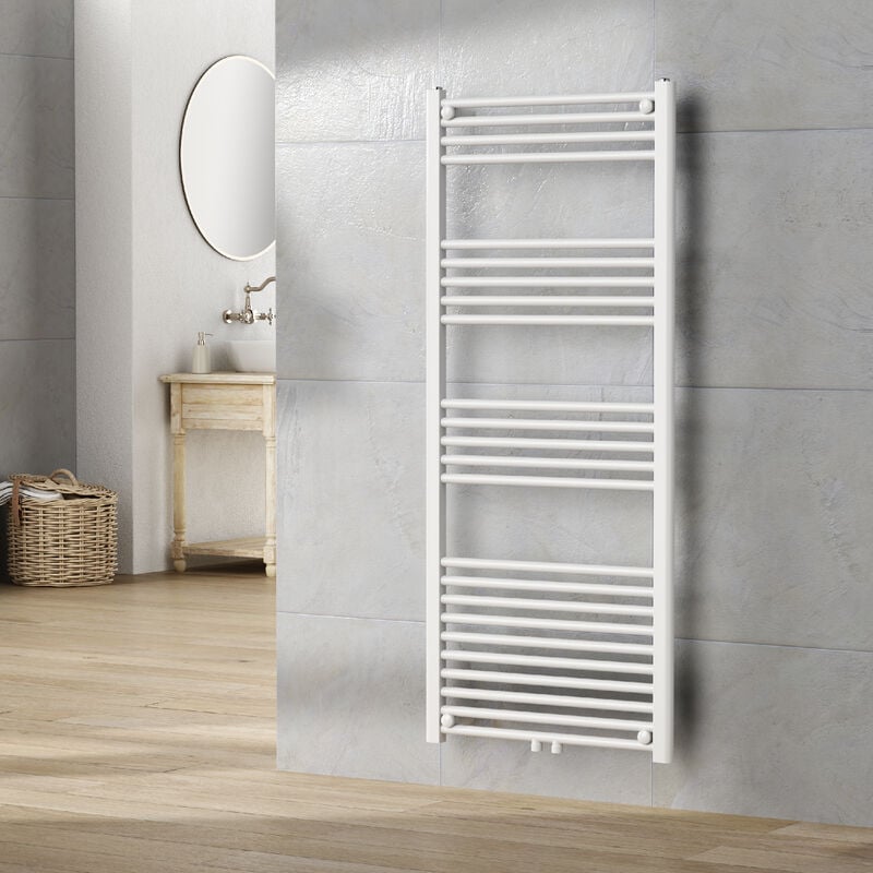 [neu.haus] - Radiateur sèche-serviettes Voss acier 140 x 60 cm blanc