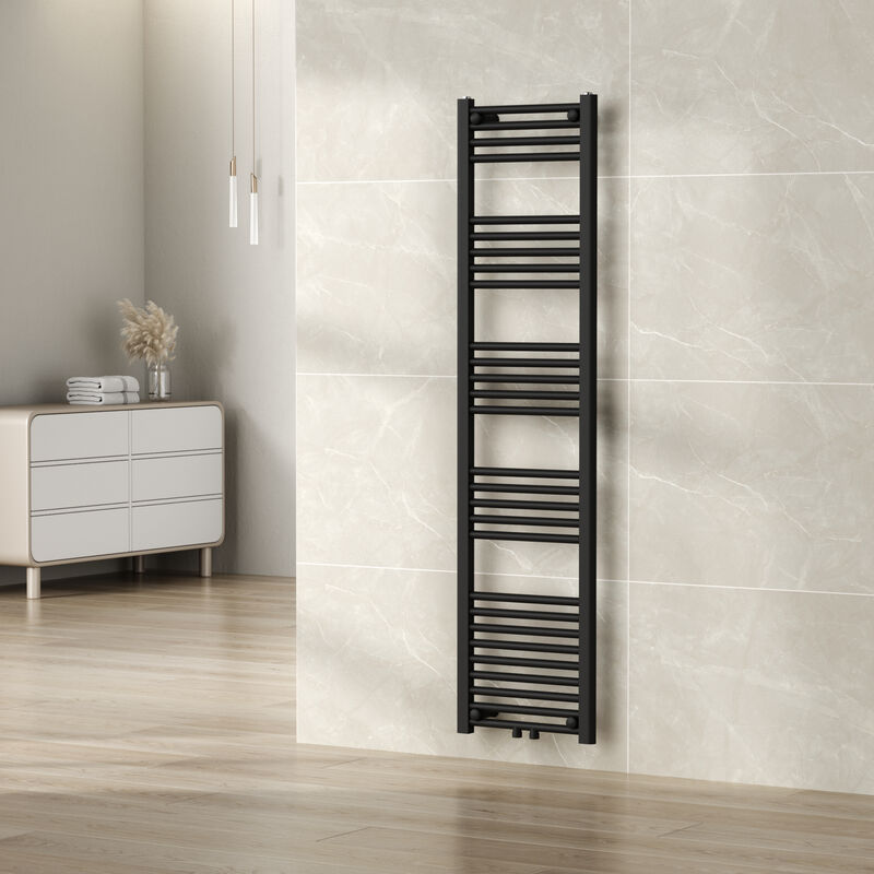 [neu.haus] - Radiateur sèche-serviettes Voss acier 160 x 40 cm noir
