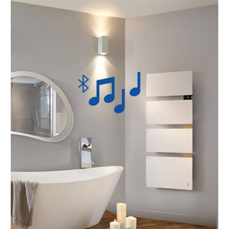 Sèche-serviettes électrique Thermor SYMPHONIK gris roche- 1750W (750 + 1000) mât à gauche- 492613