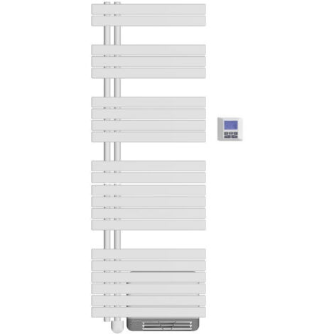 Sèche-serviettes fluide osya - 750W+boost soufflerie - blanc - asym. gauche MULLER INTUITIV NEK2556FGTP