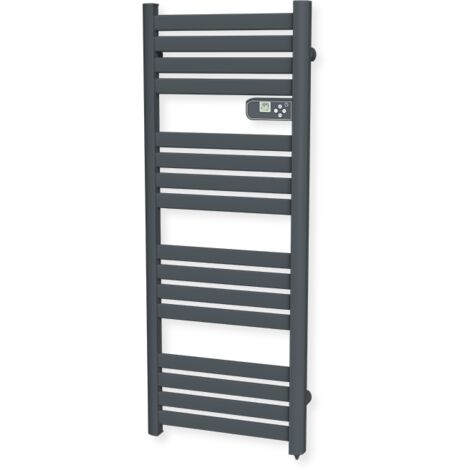 Radiateur sèche-serviettes CARRERA - 500W - Lames plates - Gris anthracite