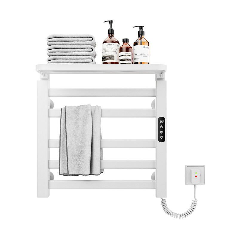 Esip - Sèche serviettes,Radiateur serviettes électrique 500x500mm,Porte serviettes thermostatique intelligent,Porte serviettes électrique blanc, Avec