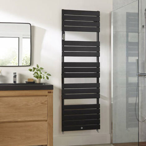 Thermor – Sèche-serviettes eau chaude 973W Noir Carbone – Hauteur 178.2 cm – Largeur 60 cm – 4 bars – 496119