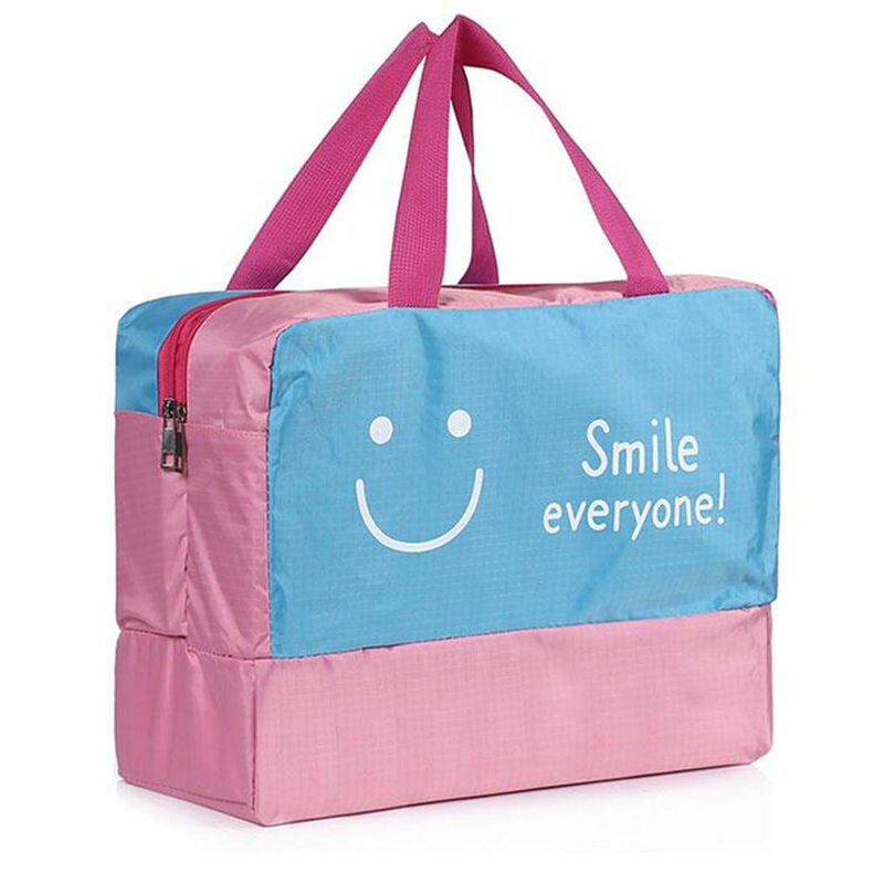 Secher A L'Eau Sacs Separes Sac A Main Grande Capacite Sac De Rangement Etanche Vetements Poche, Sourire Bleu