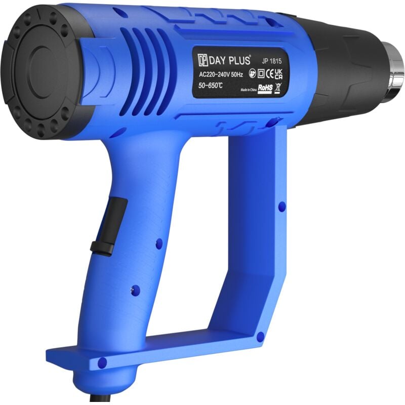 Day Plus - Séchoir à air chaud pistolet à air chaud ventilateur à air chaud, accessoires inclus 2000 Watts