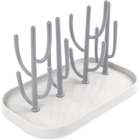 Séchoir À Biberons,Egoutte-biberons Arbre avec Bac à Eau Amovible pour Biberon,Couverts,Tétines Gobelets(Gris)