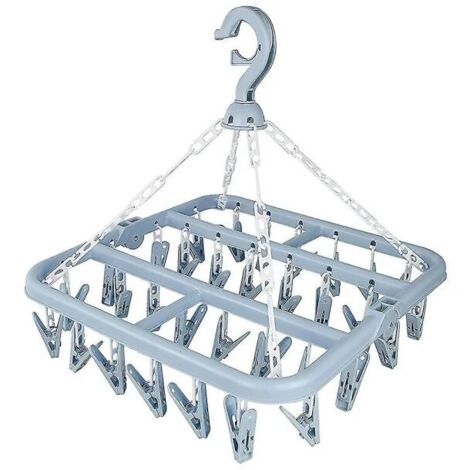 Séchoir à chaussettes Torkställ Krok 32 crochets Crochet pivotant pour chaussettes Cintre pliable Séchoir à chaussettes