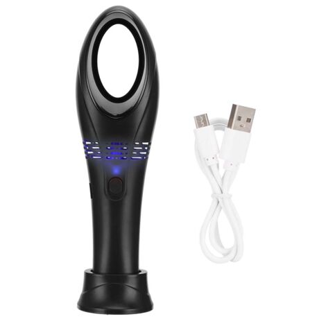 Séchoir à cils portable sans lame, ventilateur USB pour extensions de cils noir