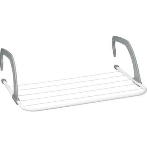 Séchoir à linge - Étendoir à suspendre pour radiateur et balcon, petit format, grande capacité d’étendage de 3 m, blanc, 50 cm de longueur