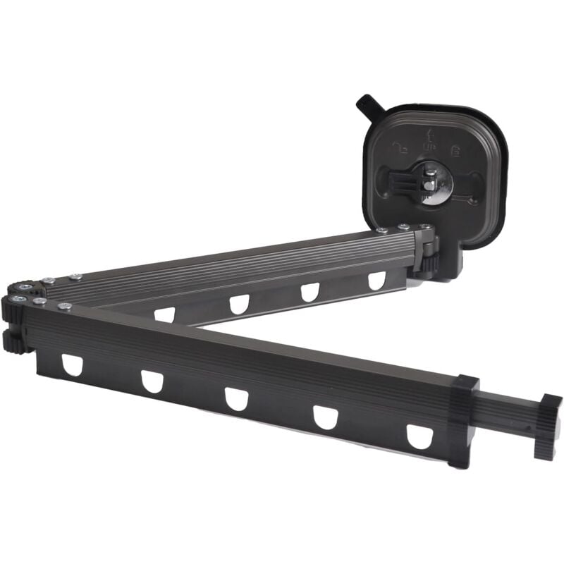 Séchoir à Linge Mural avec Ventouse, Etendoir Linge Interieur Pliable, Forte Capacité de Charge, Etendoir Mural pour Balcon, Linge, Salle de Bain - 2