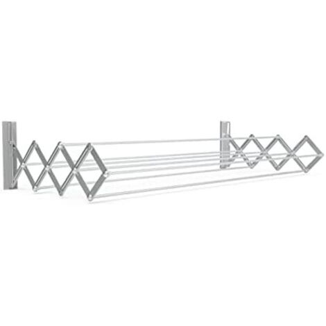 Séchoir à linge mural extensible 4,9 m – Largeur 60 cm – Acier et aluminium – Installation facile pour intérieur et extérieur – Artweger