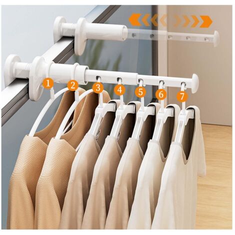 Séchoir à Linge Mural Extensible - Amovible, réutilisable, sans perçage - Etendoir Mural- Peu encombrant pour Les Voyages, Le dortoir, la Chambre d'étudiant