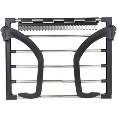 Séchoir à linge mural pliable en acier inoxydable pour radiateurs, sèche-serviettes noir