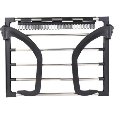 Séchoir à linge pour radiateur - Portable - Tube circulaire - Petite taille - Noir - 32 x 40 cm