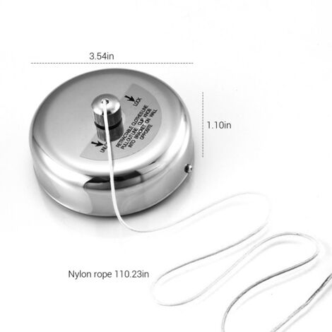 Séchoir à linge retractable sans perforation avec corde nylon ajustable - Carcasse stainless steel 9cm, rope 2.8m