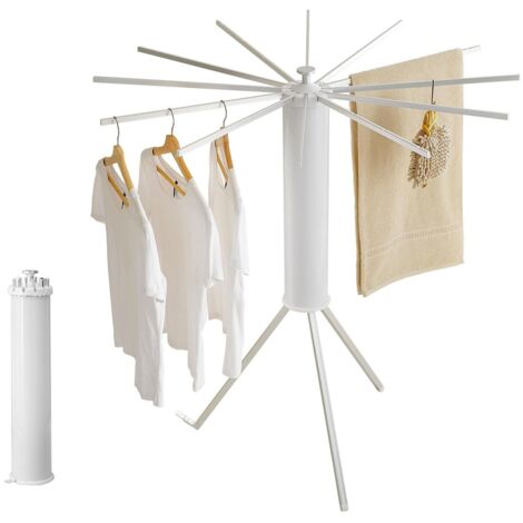 Séchoir à Linge sur trépied, Portoir à vêtements Portable et Pliable Economie d'espace Séchoir à Linge - Séchoir à vêtements Plancher Pliant Balcon Chambre à Coucher Maison Aluminium