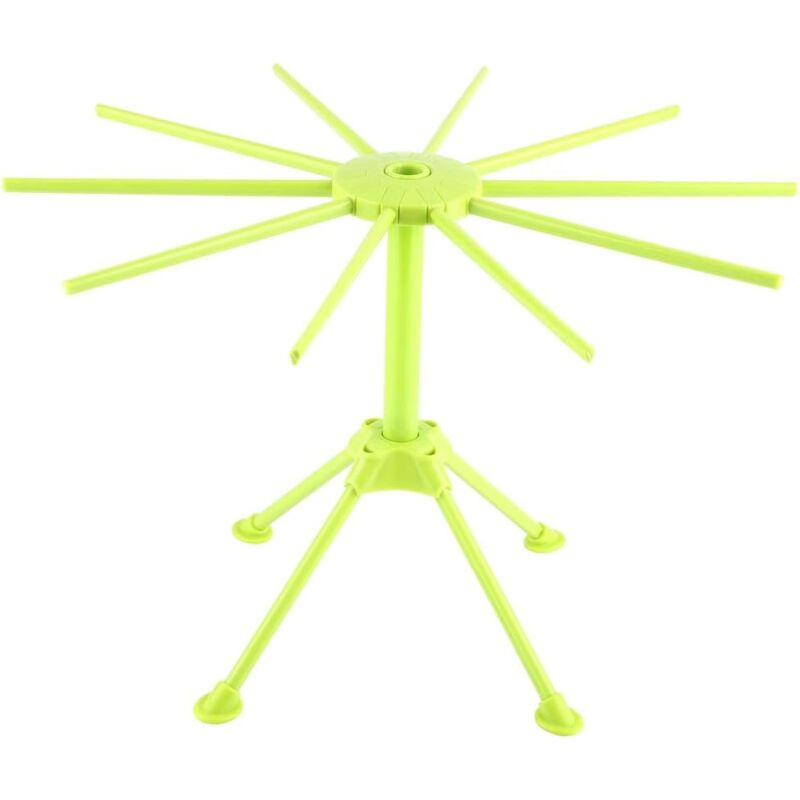 Fei Yu - Séchoir à pâtes support à pâtes, séchoir à spaghetti pliable, séchoir à pâtes avec 10 échelons extensibles 28 x 16,8 cm (vert)