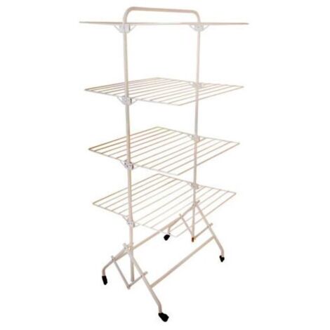 Séchoir à linge télescopique 4 niveaux 32m – Acier plastifié durable – Dimensions 61 x 61 x 154 cm – Capacité 10 kg – Faverge - b007kp0e2c