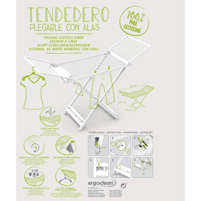 Corde à linge à ailes en résine ref 11070