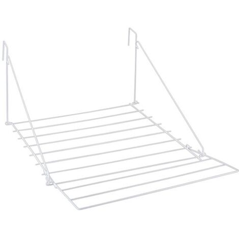 Séchoir à balcon repliable 7m – Fil d'acier plastifié – Pour fenêtres et balcons jusqu'à 5 cm de large – 11 lignes de séchage – Metaltex