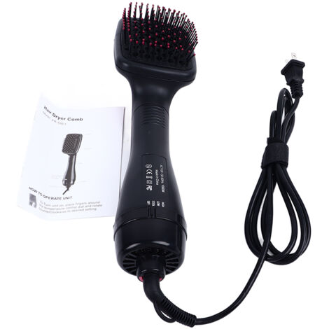 Séchoir Brosse 2 en 1 Rose - Lisseur et Brushing, 1000W, 110V pour USA, Outil de Coiffure Multifonction