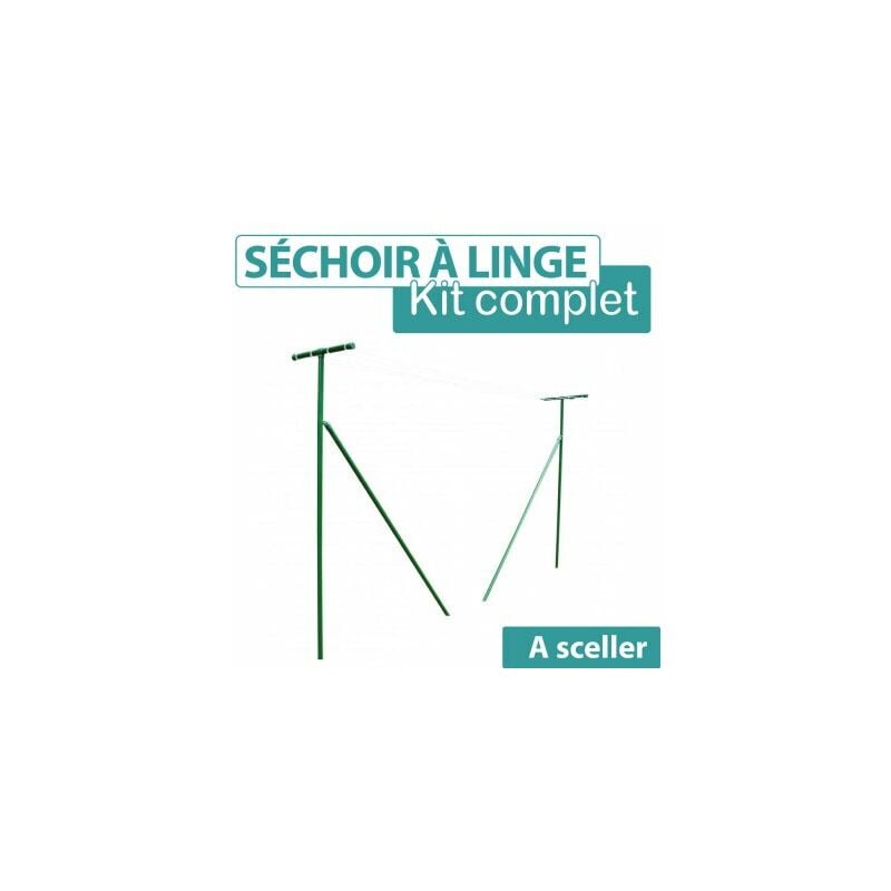 Cloture&jardin - Séchoir de jardin complet - Vert