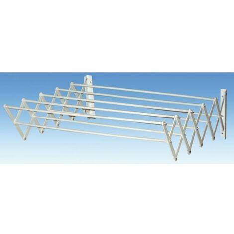 Séchoir extensible 10 barres 100cm – Acier traité anti-UV – Capacité 10 mètres – Compact et pliable pour petits espaces – Faverge