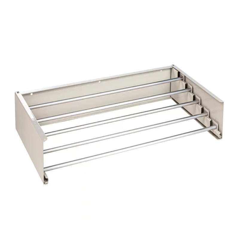 Séchoir Mural, Étendoir à Linge Mural, Étendoir, Montage Mural,Étendoir à Linge Pliable pour l'intérieur ou l'extérieur, 60 x 30 cm, Blanc