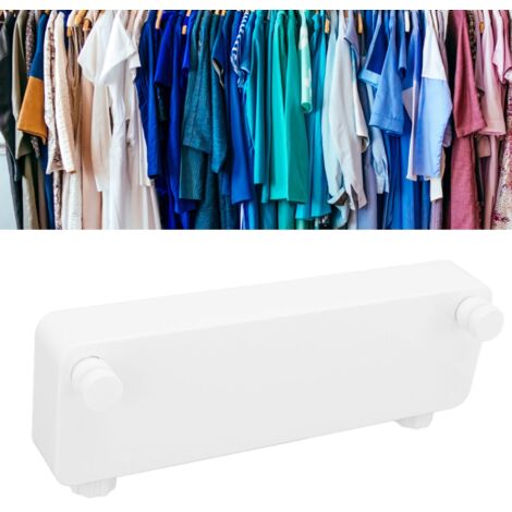 Séchoir mural extensible 5,2 m Blanc - ABS plastique et acier inoxydable - Ensemble 6 pièces avec visserie - Design sécurité et gain de place pour salle de bain, balcon, jardin