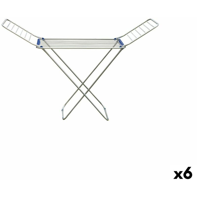 Corde à linge pliante Confortime aluminium 132 x 55 x 4 cm (6 pièces)