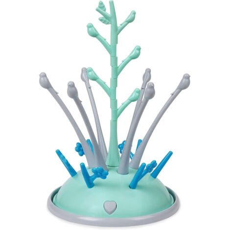 Séchoir pour Biberons,Séchoir pour Bouteilles,Egoutte-biberons Arbre avec Bac à Eau Amovible pour Biberon,Couverts,Tétines Gobelets(Forme Ronde)