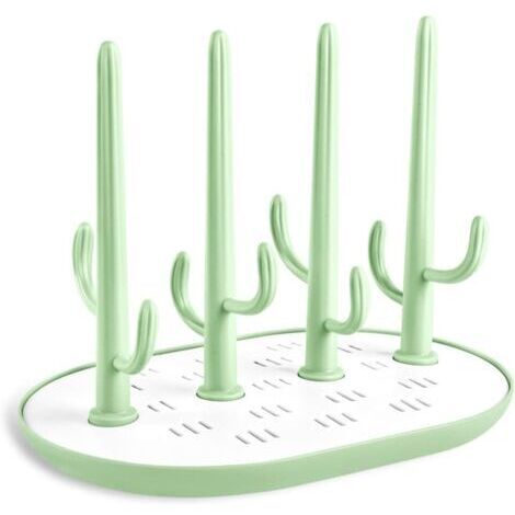 Séchoir pour Biberons,Séchoir pour Bouteilles,Egoutte-biberons Arbre avec Bac à Eau Amovible pour Biberon,Couverts,Tétines Gobelets(Vert)