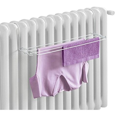 Séchoir radiateur 58 cm – Acier plastifié pour fenêtres et balcons – Capacité d'étendage 2 m – Dimensions 58 x 22 cm – Metaltex