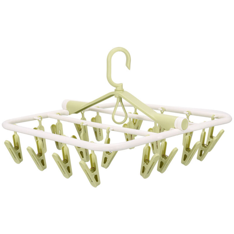 Séchoir Tourniquet, Etendoir Chaussette,Tourniquet à Chaussettes 20 Clips pour sous-Vêtements, Chaussettes, Lingeries, Pieuvre Pince à Linge Pliant