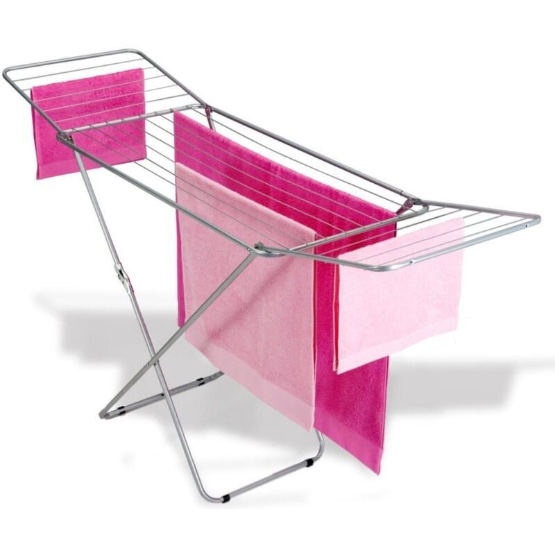 Tendoir à linge Metaltex Vulcano Tec 18 m 55x180/106x100 cm Argent