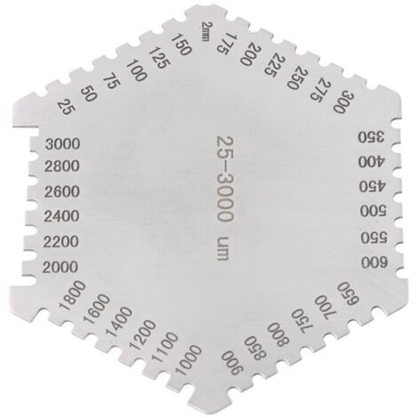 Sechseckiger Nassfilmkamm, Nassfilmdickenmessgerät 25-3000µm