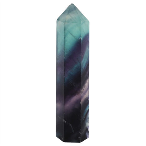 Sechseckiger Naturfluorit-Quarzkristallstab zur Dekoration (60-65 mm)