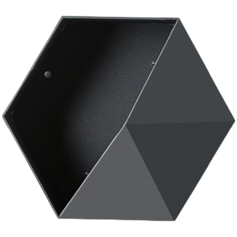 Sechseckiges Wandregal – Modernes geometrisches Aufbewahrungsregal – Schwebendes Regal im minimalistischen Design