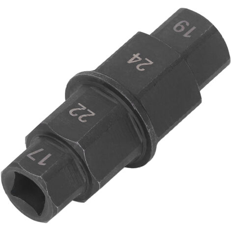 Sechskant-Achsenschlüssel für Motorräder – Ausbau der Vorderachse 17, 19, 22, 24 mm – Schwarz