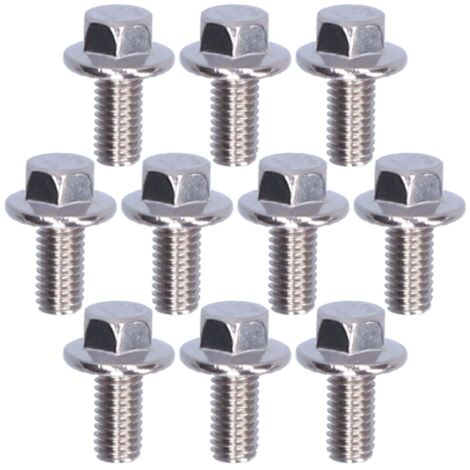 Sechskant-Flanschschrauben aus Edelstahl 304 A2-70, 10 Stück für M5 (10–40 mm) – Praktisches Zubehör, korrosionsbeständig