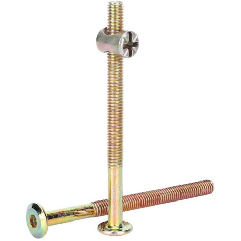 Sechskant-Knopfkopfschraube für Möbel mit Muttern (90 mm)