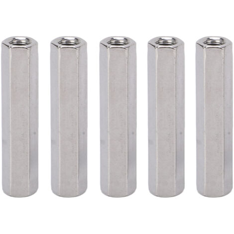 Sechskant-Verbindungsmutter – M8 – Edelstahl 304 – Silber – 5 Stück