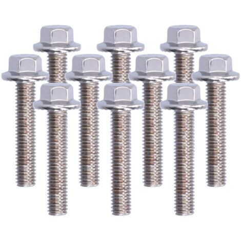 Sechskantflanschschrauben - M5 - 10 Stück - Edelstahl 304 - A2-70