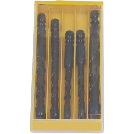 Sechskantiger, speerförmiger Bohrer für Fliesen, Beton und Glas – 5-teiliges Set