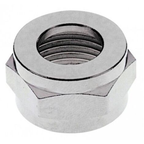 Sechskantmutter 1/2", Messing vernickelt