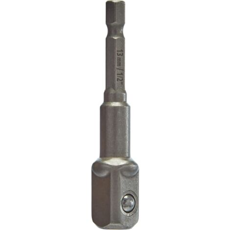Sechskantschaft-auf-Vierkantschaft-Adapter, Bohrer-/Schraubendreher-Adapterschaft 1/2 (73 mm)